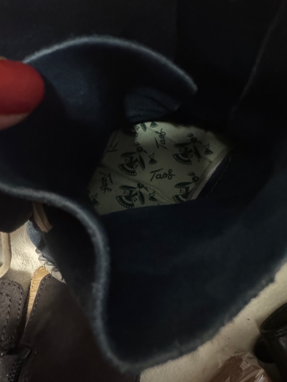Blue Leather Moccasin with Patterned Insoles. - Picture 5 of 6